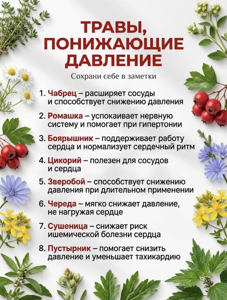 Какие травы понижают давление: полный гид по фитотерапии при гипертонии