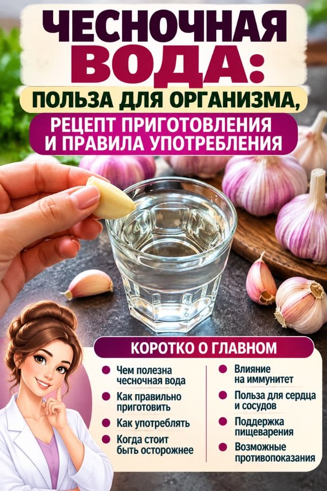 Чесночная вода: польза для организма